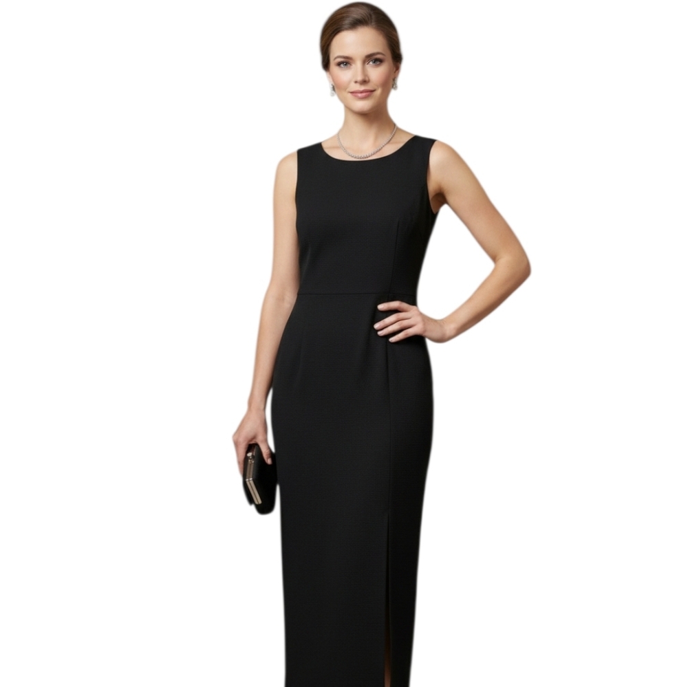 NWT Joseph Ribkoff EVENING GOWN Classic Black Maxi Dress Wedding Gala